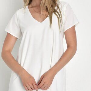 Freestyle White Shift Dress